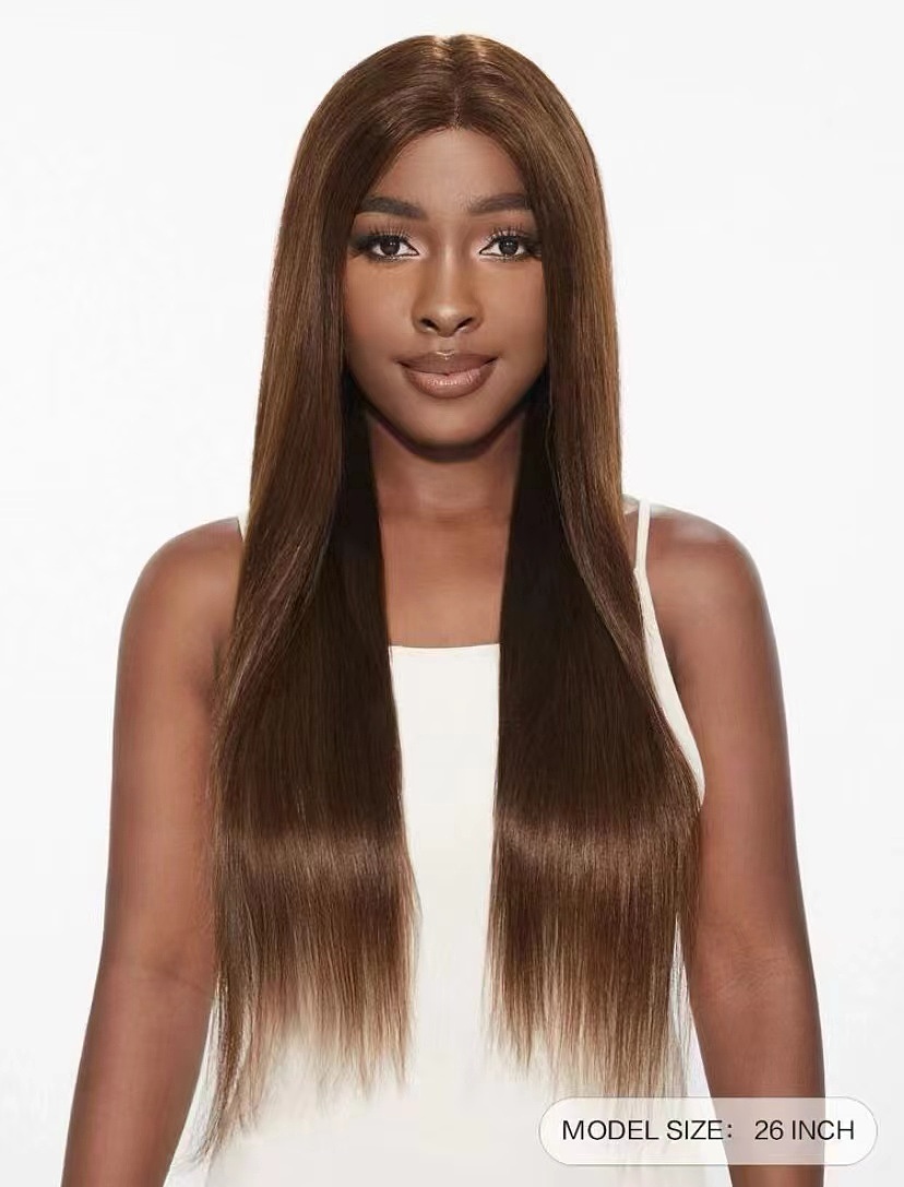 精致深肤色女模 假发拍摄