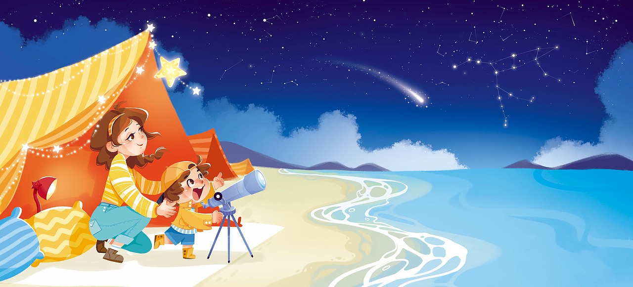 儿童绘本《我想有颗星星》（图ZMzE2OTkzNjI0） - 儿童插画 - 站酷设计师璞噜噜原创素材 - 站酷ZCOOL