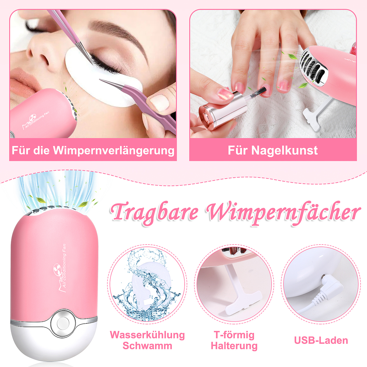 亚马逊主图 - 粉色睫毛套装