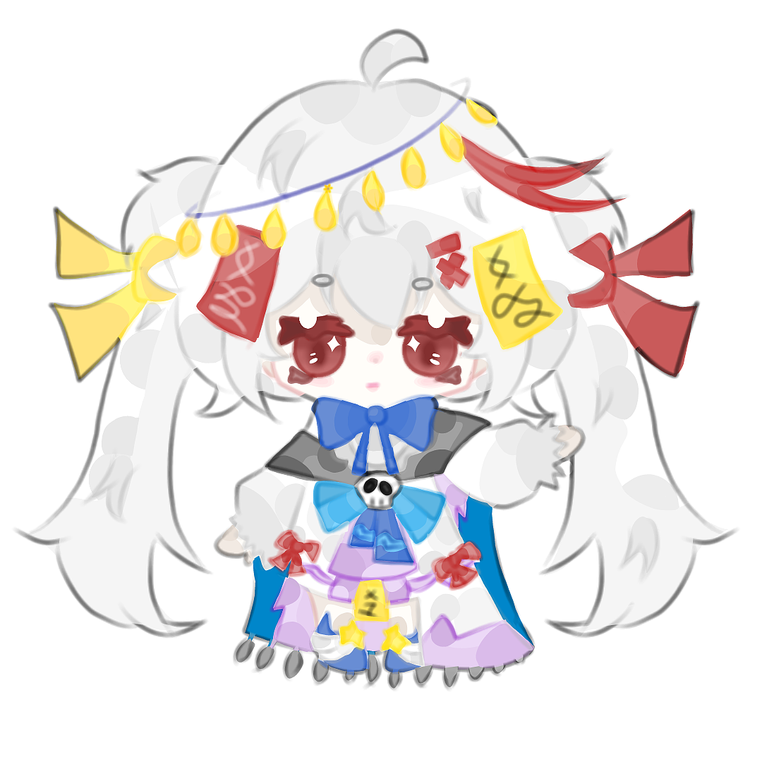 接稿,例图自家oc,线稿3 上色+2