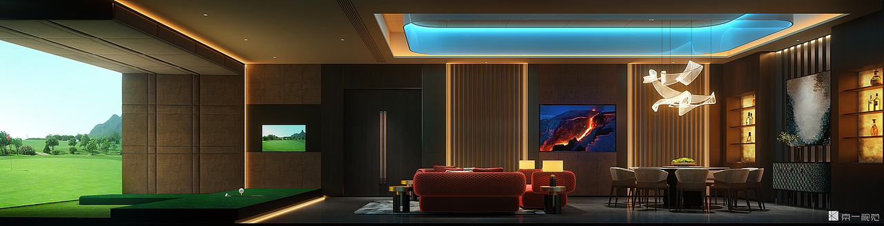 高尔夫会所效果图表现