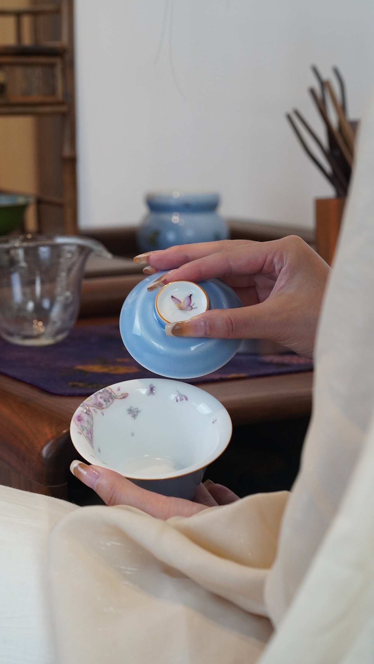 诗瓷集·紫霞仙子 多情蝴蝶趁花飞