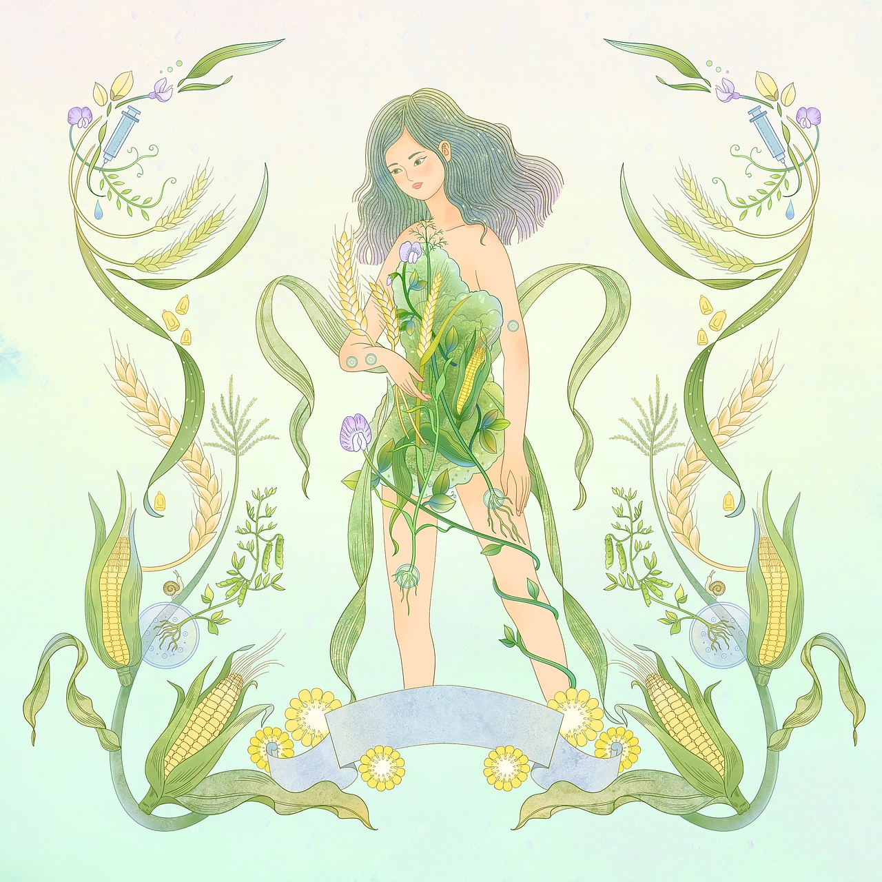 粮食种植效果图