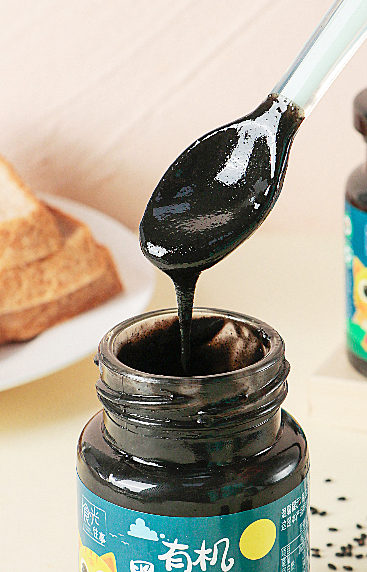 食光往事有机黑芝麻酱产品拍摄