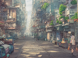 AI生成-街道