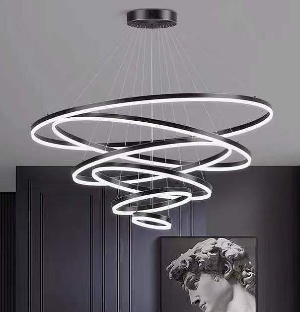 后现代方框和圆形吊线/吸顶灯