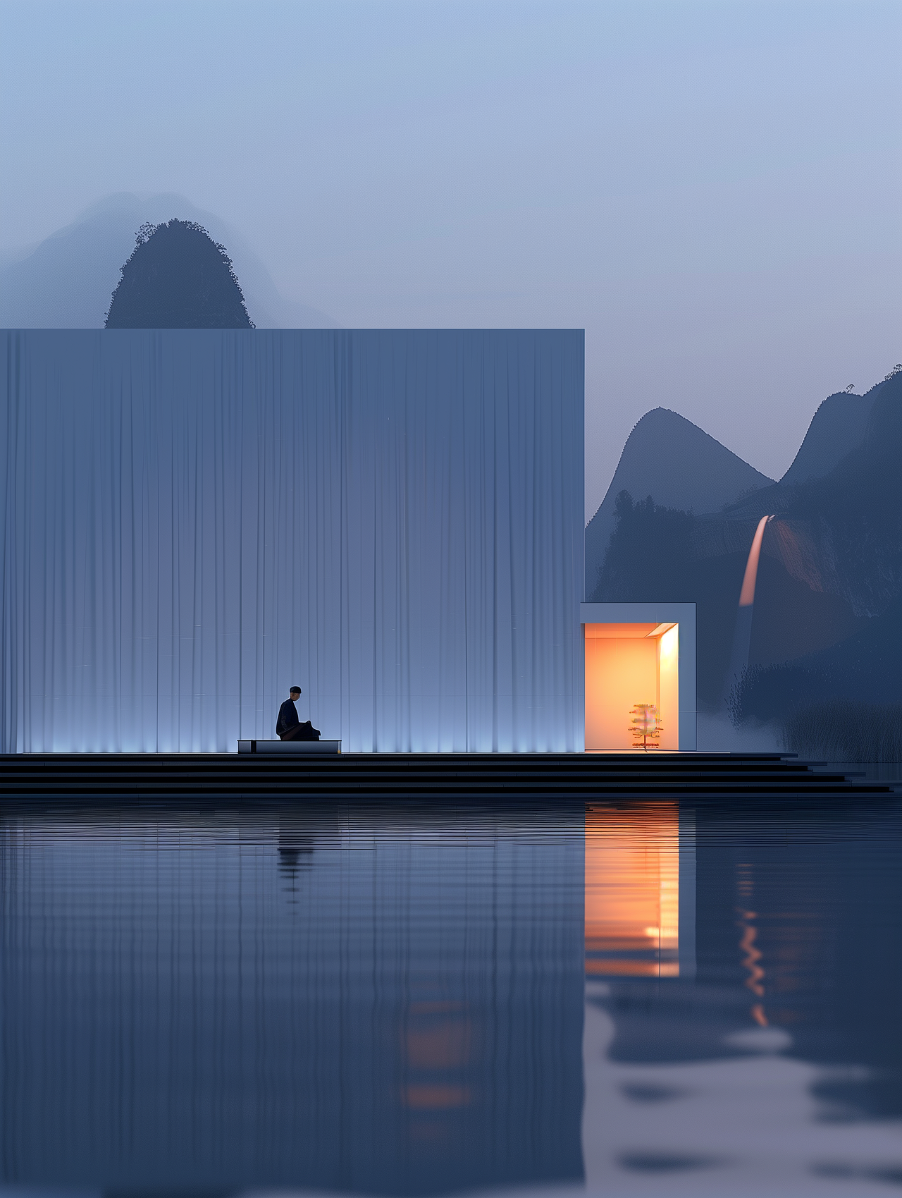 禅意东方丨水中月（图ZMzY4MDEzMzQ0） - AI作品 - 站酷设计师安史原创素材 - 站酷ZCOOL