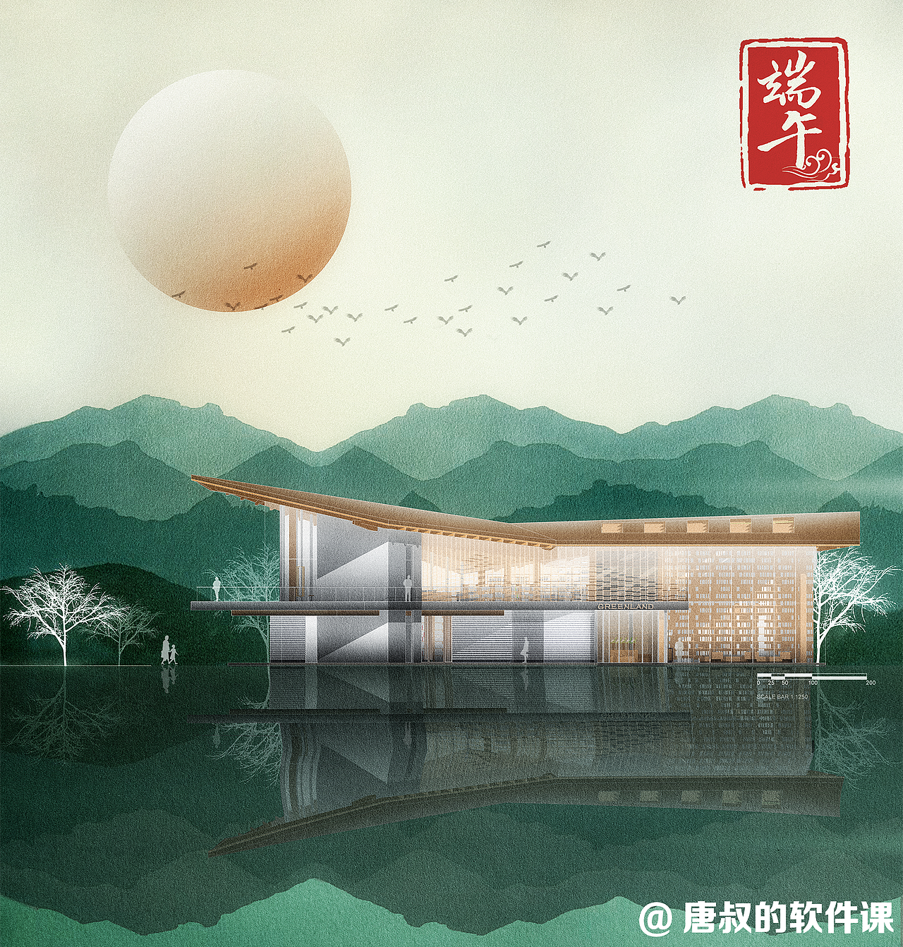 学员作品—剖立面图（图ZMzI5MjkyNDc2） - 建筑设计 - 站酷设计师唐叔的软件课原创素材 - 站酷ZCOOL