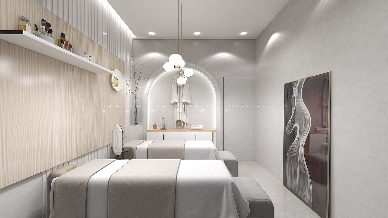 『广西』60m² 美甲美睫店℃ 韩式简奢风