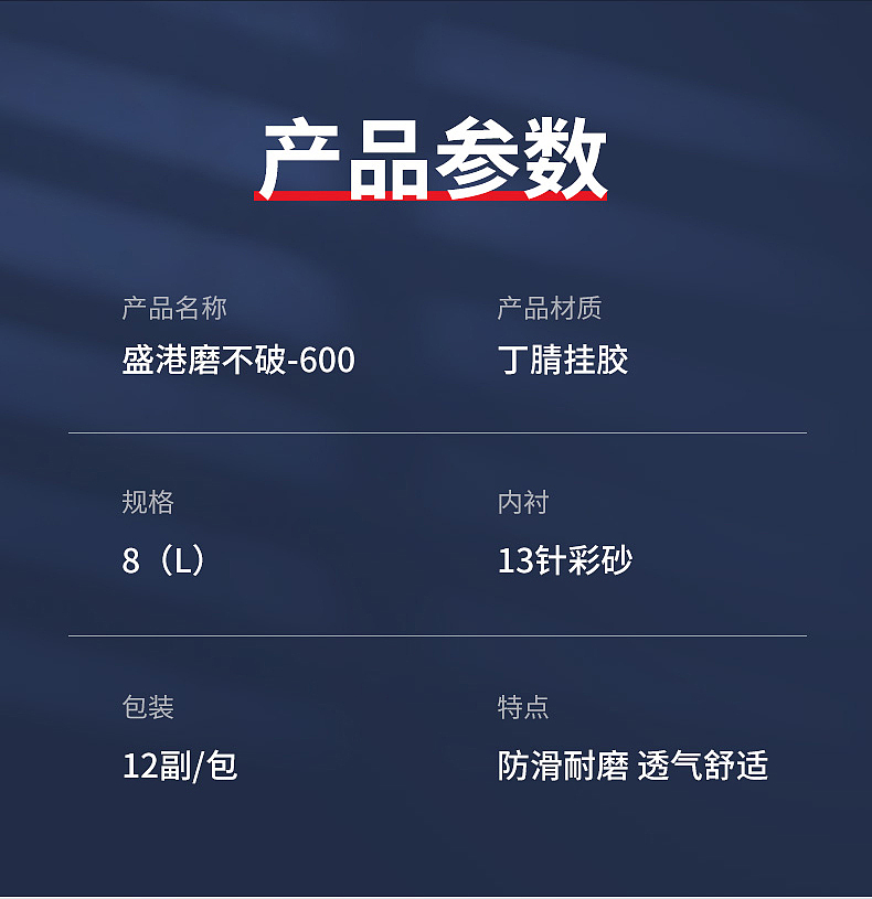 丁晴劳保手套 电商 全合成 白底图