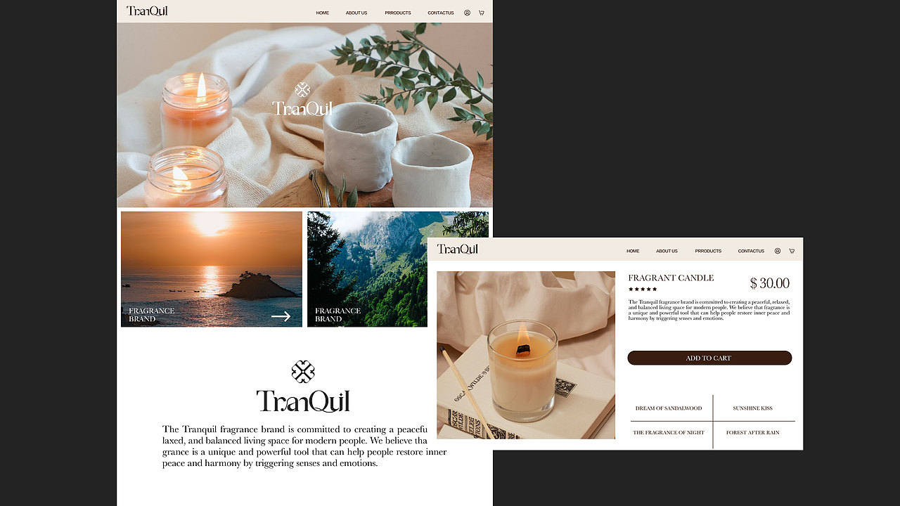 香薰品牌TranQuil — 品牌包装全案设计（图ZMzUxMjAwMjA0） - 品牌 - 站酷设计师乔一瞧品牌设计原创素材 - 站酷ZCOOL