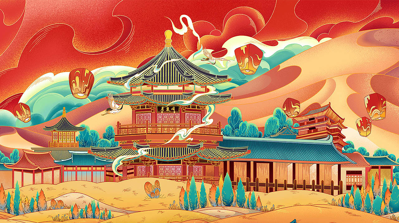 塞北风光（图ZMzA4ODM2NjQw） - 商业插画 - 站酷设计师卓煜原创素材 - 站酷ZCOOL