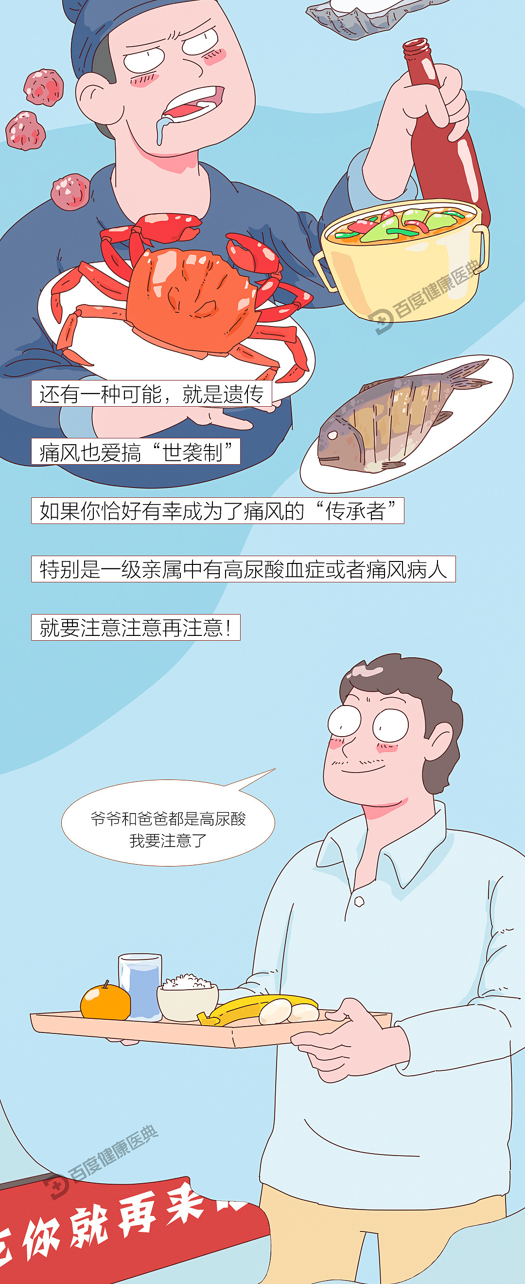 《百度健康医典：痛风》条漫（健康科普）（图ZMzQ5NTU3NDQ4） - 短篇/格漫 - 站酷设计师李平LP1919原创素材 - 站酷ZCOOL
