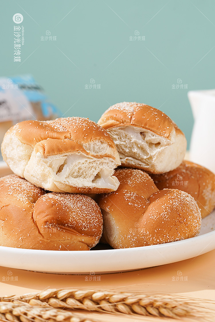 酸奶面包拍摄,夹心酸奶更好吃