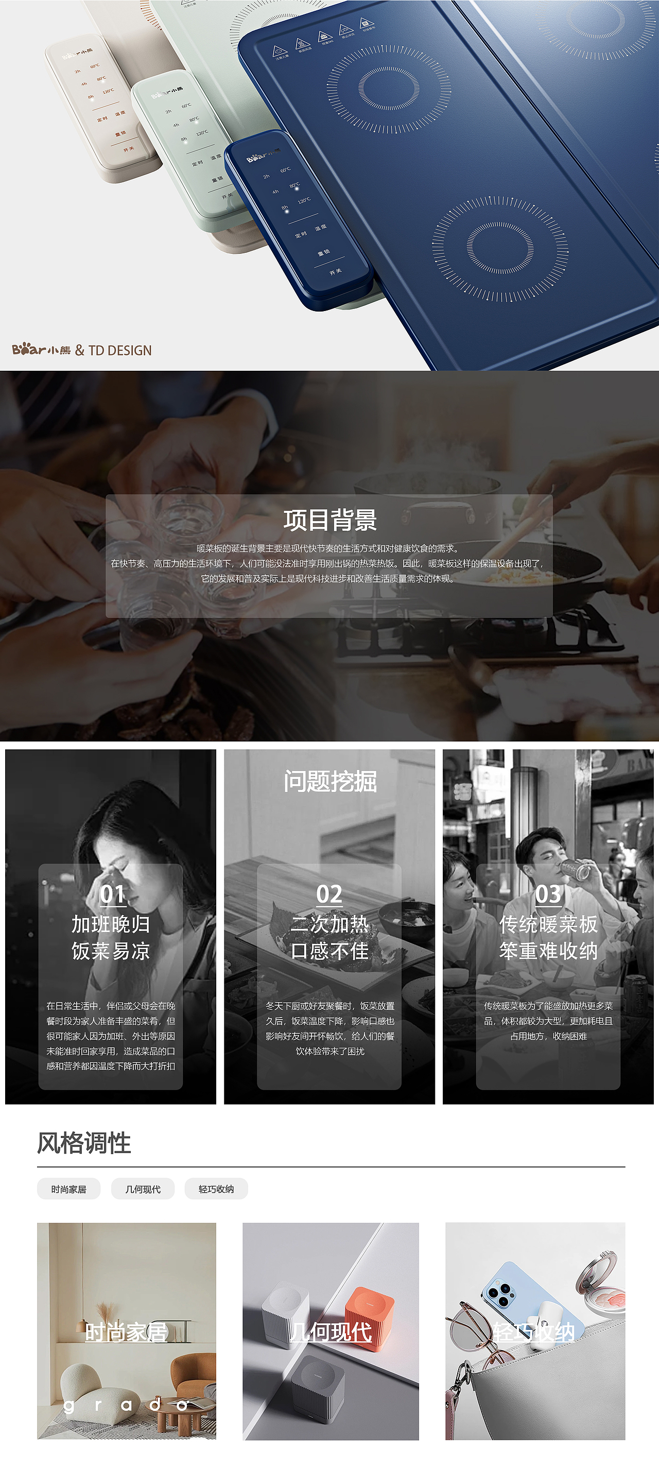 小熊折叠暖菜板|Folding warming cutting board（图ZMzY4NTM4MzEy） - 生活用品 - 站酷设计师托迪设计原创素材 - 站酷ZCOOL