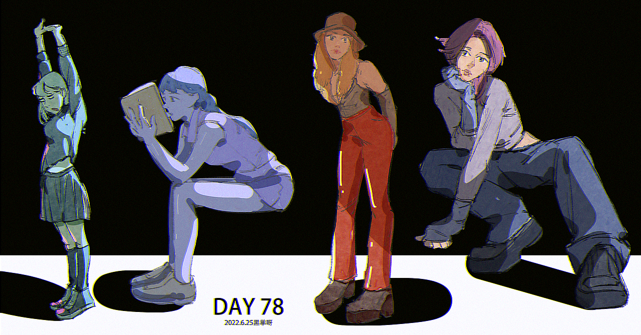 【人物隔日涂】51-100（图ZMzE1NzQ4Nzcy） - 创作习作 - 站酷设计师黑羊呀原创素材 - 站酷ZCOOL