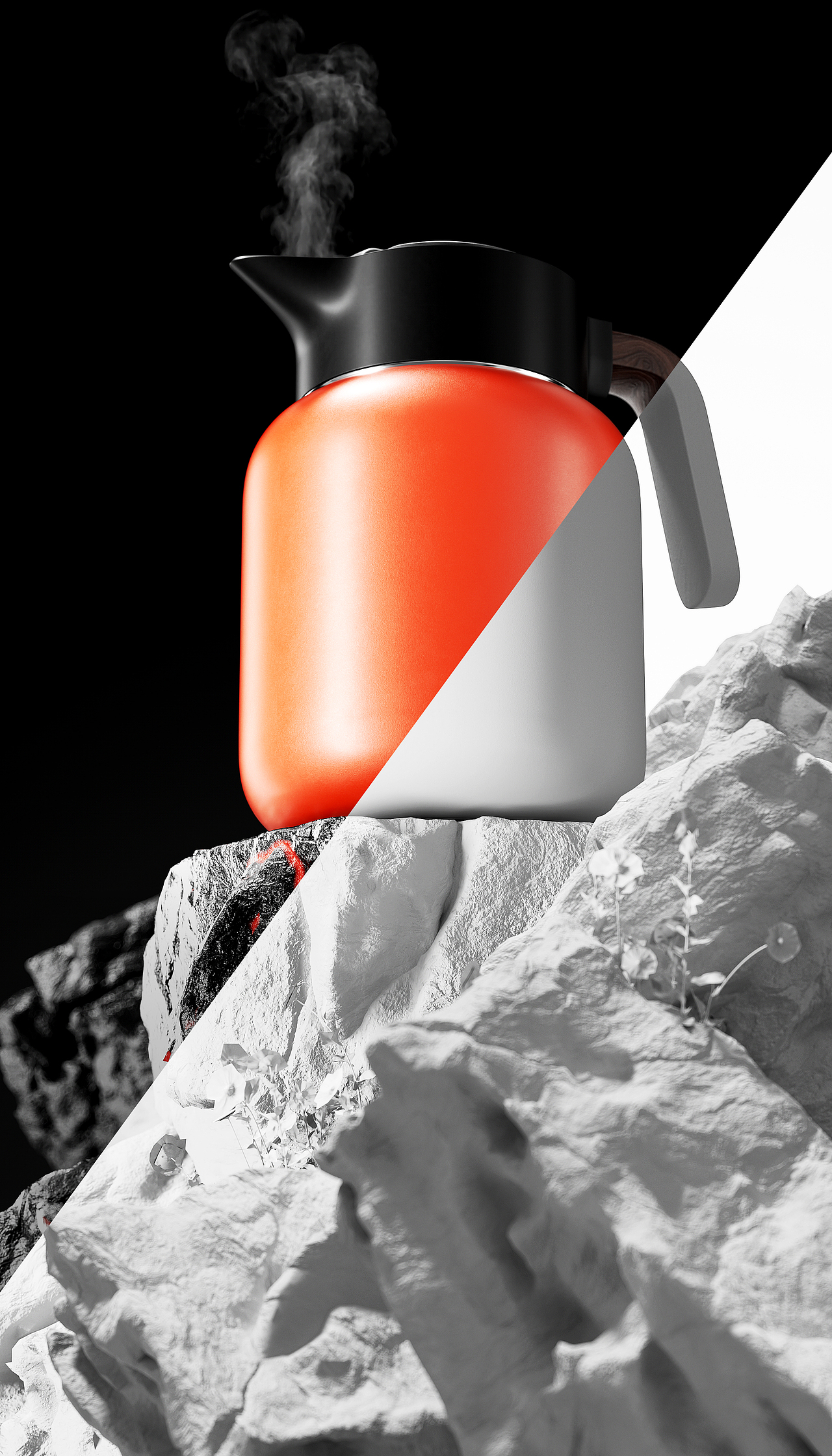 《LNSULATED KETTLE》保温壶产品渲染