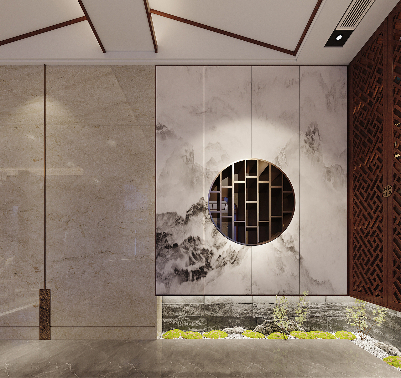 这样就以一种东方人的‘留白’美学观念控制的节奏,
<br>显出大家风范,其墙壁上的字画无论数量还是内容都不在多,<br><br>而在于它所营造的意境。<br><br>可以说无论现在的西风如何劲吹,<br><br>舒缓的意境始终是东方人特有的情怀,<br><br>因此书法常常成就这种诗意的最好手段。<br><br>这样躺在舒服的沙发上,任千年的故事顺指间流淌。