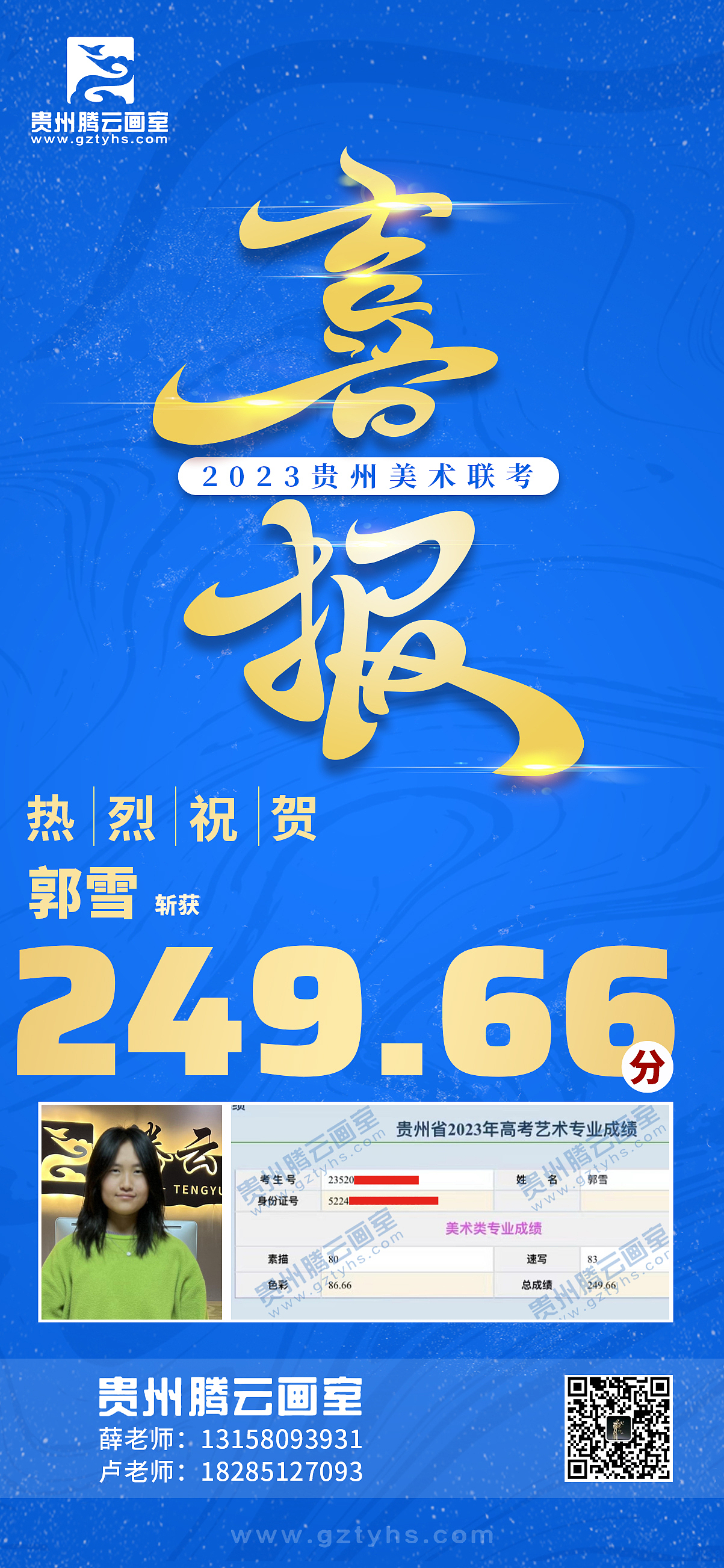 腾云画室2023喜报