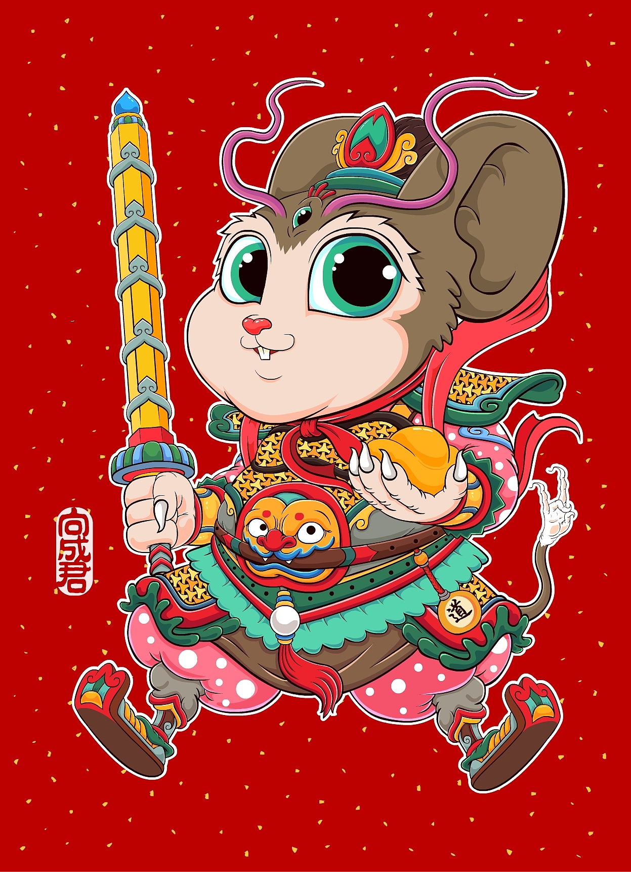向成君原创画-《十二生肖门神》（图ZMzE3NDgxMDIw） - 商业插画 - 站酷设计师向成君原创素材 - 站酷ZCOOL