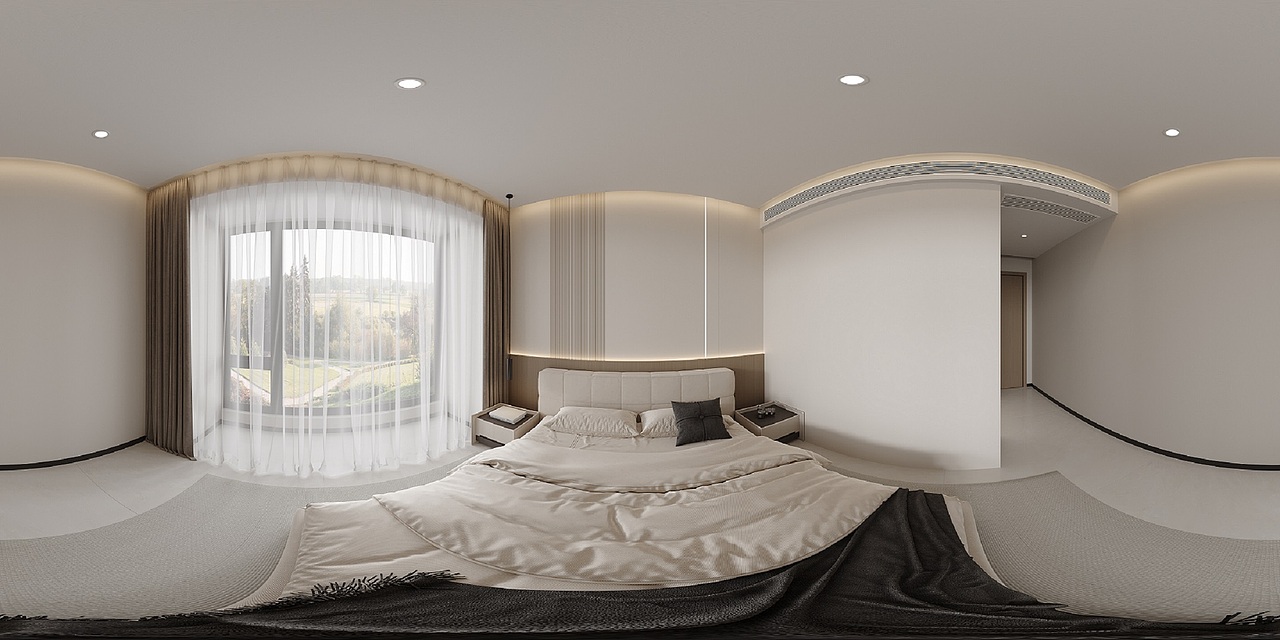 现代客餐厅——白龙马效果图