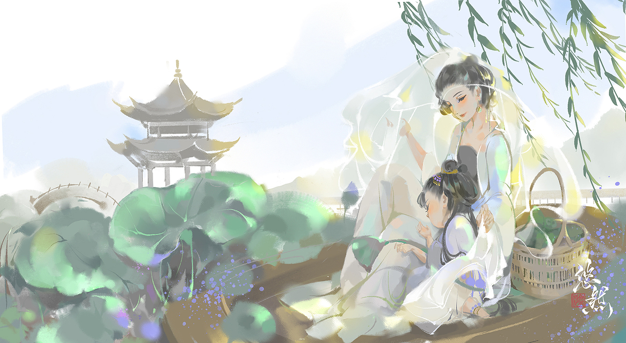 荷葉小舟（圖ZMzIxODk5NTYw） - 創(chuàng)作習作 - 站酷設計師悠然悠悠123原創(chuàng)素材 - 站酷ZCOOL