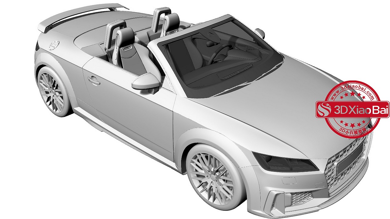 2019奥迪tts敞篷跑车模型（图ZMzM2ODczOTg0） - 动画/影视 - 站酷设计师3D小白原创素材 - 站酷ZCOOL