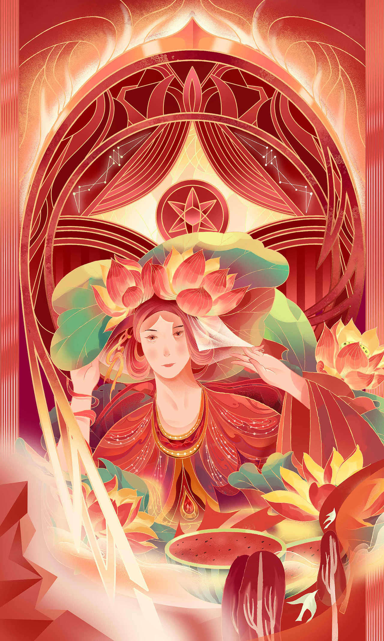 四季女神春夏秋冬品牌插画长图（图ZMzAxMTc4MDUy） - 商业插画 - 站酷设计师執子范原创素材 - 站酷ZCOOL