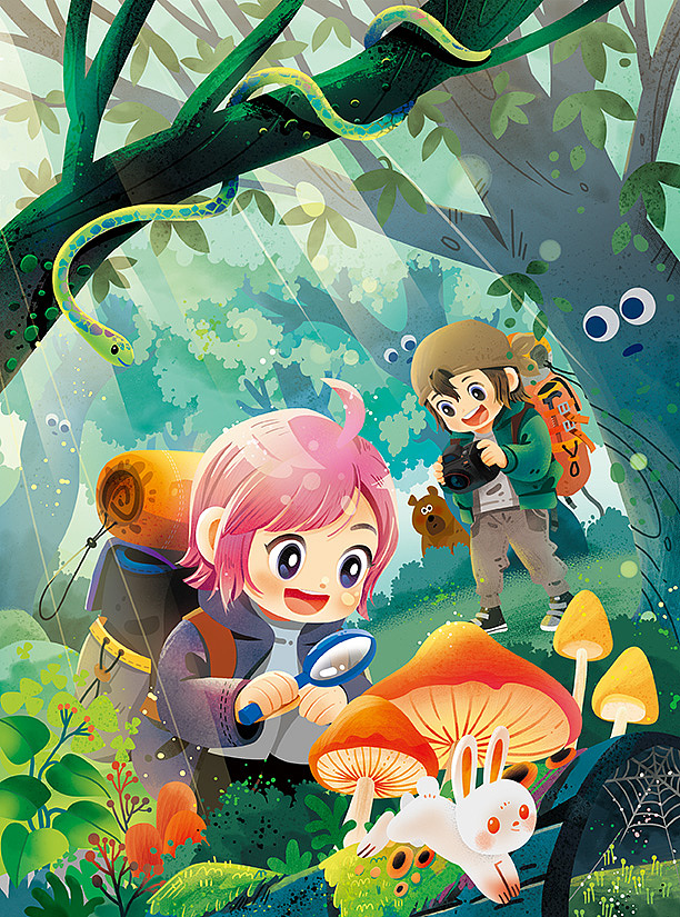 儿童杂志封面（图ZMzAzMTk0ODEy） - 儿童插画 - 站酷设计师布尔玛插画原创素材 - 站酷ZCOOL