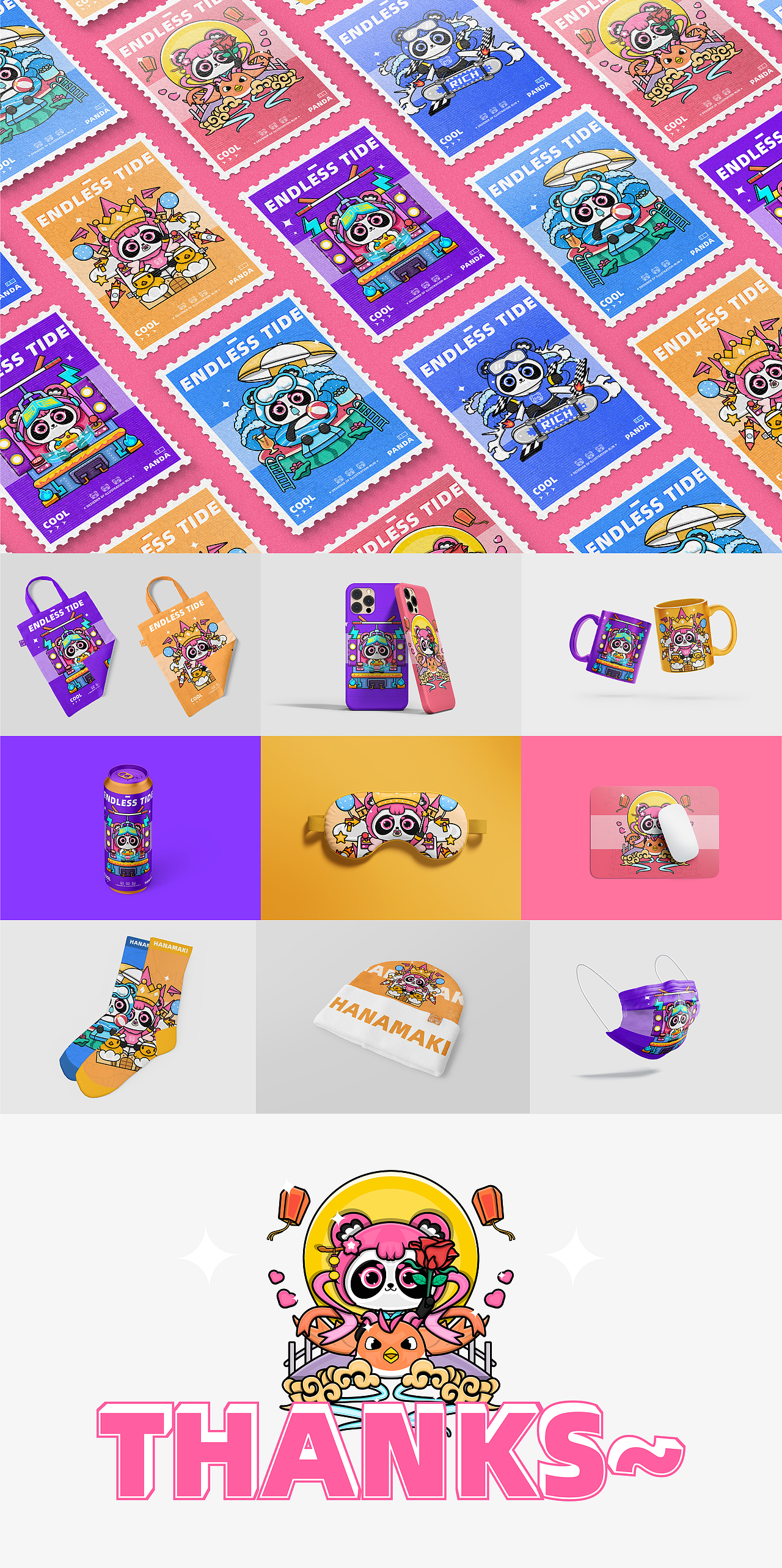 小花卷-熊猫Girl IP设计（图ZMzEzMDYwODU2） - IP形象 - 站酷设计师大螃蟹l原创素材 - 站酷ZCOOL