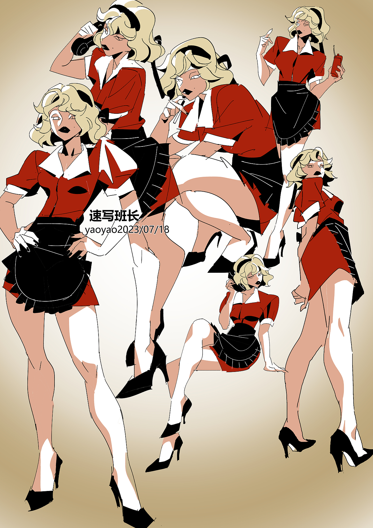 2023年7月速寫班長（圖ZMzQ4MTk3NDMy） - 創(chuàng)作習作 - 站酷設(shè)計師妖妖天上空原創(chuàng)素材 - 站酷ZCOOL