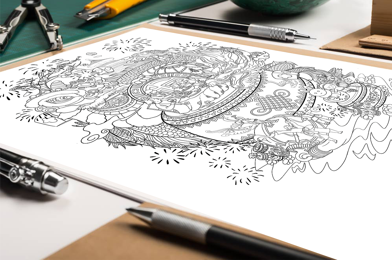 春节-新年贺图插画（图ZMzA0OTc3MjA0） - 商业插画 - 站酷设计师尚存SHANGCUN原创素材 - 站酷ZCOOL