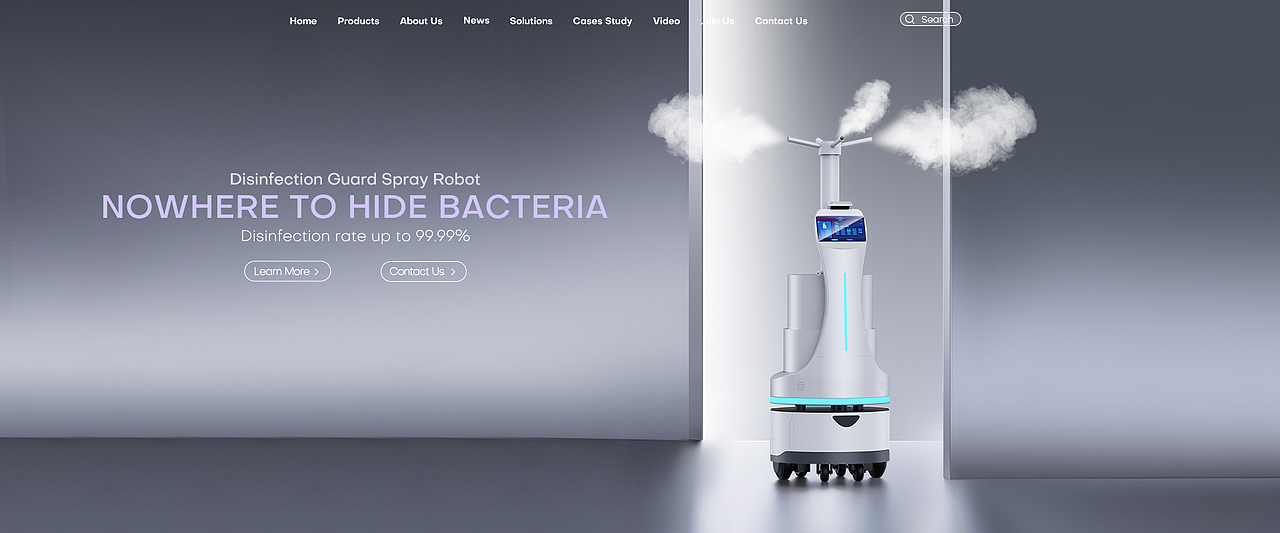 送餐机器人/清洁机器人/机器人底盘网站网页（图ZMzI2MzQyMjM2） - 企业官网 - 站酷设计师文艺少女原创素材 - 站酷ZCOOL