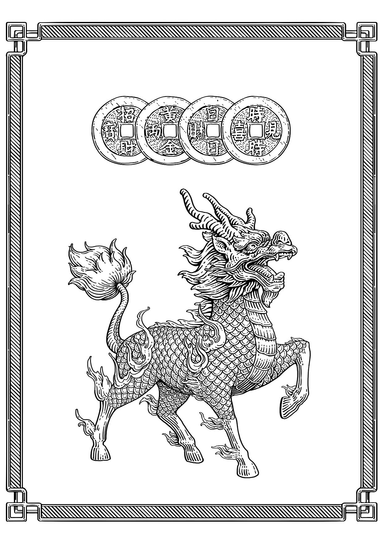 版画风丨神兽/动物作品合集