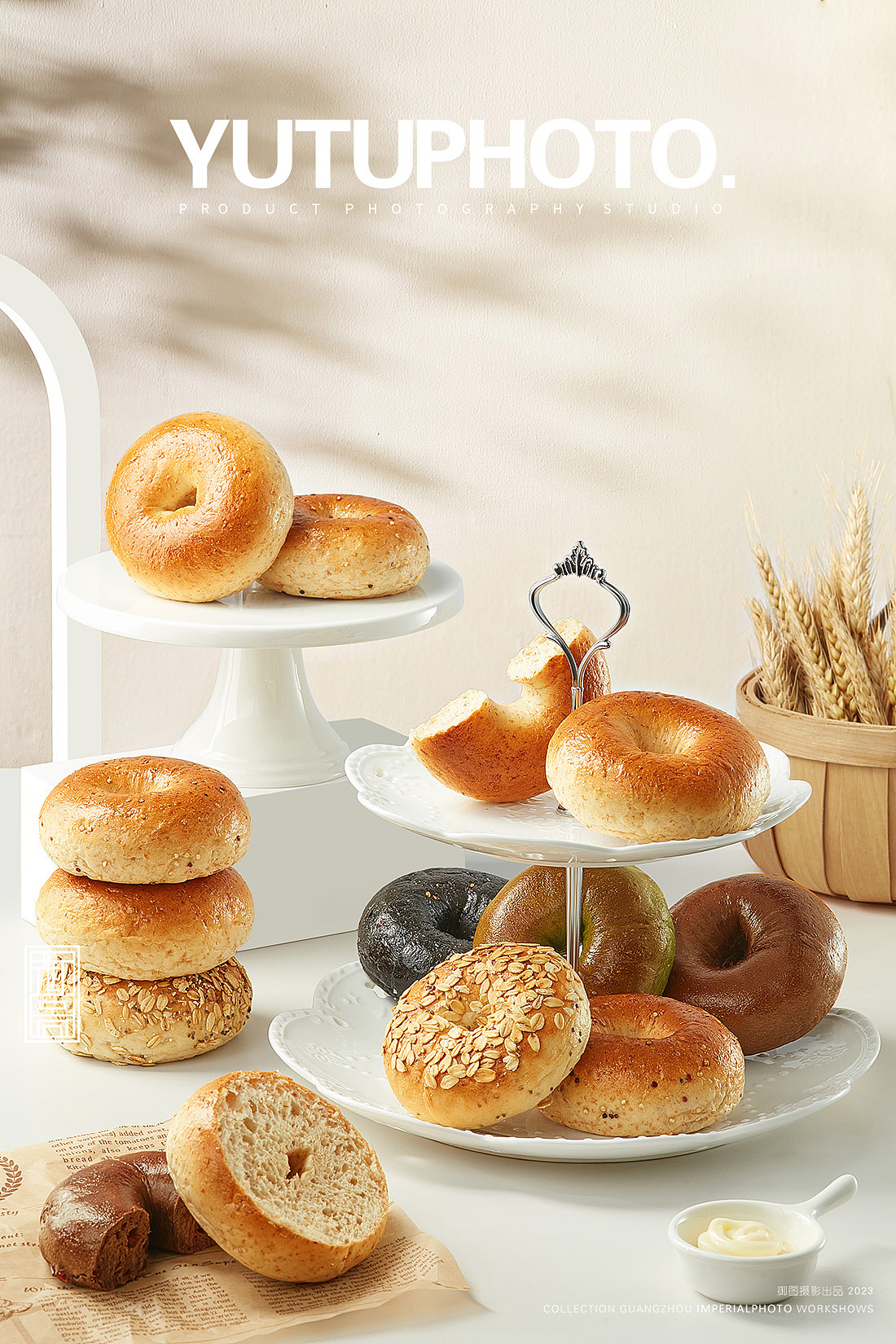 食品摄影 丨贝果面包（图ZMzU1NzgxNzI4） - 产品摄影 - 站酷设计师广州御图摄影原创素材 - 站酷ZCOOL
