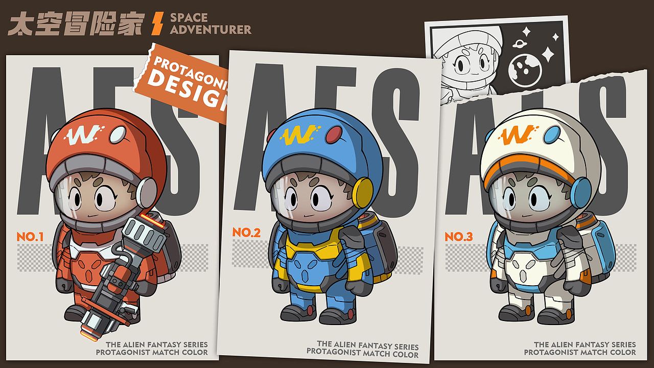 Q版手机游戏角色原画设计-主角（图ZMzU5OTk5NjUy） - IP形象 - 站酷设计师进击的艺术原创素材 - 站酷ZCOOL