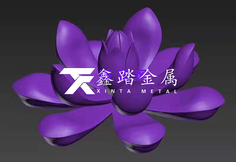 双层镜面不锈钢莲花雕塑凹凸艺术效果栩栩如生