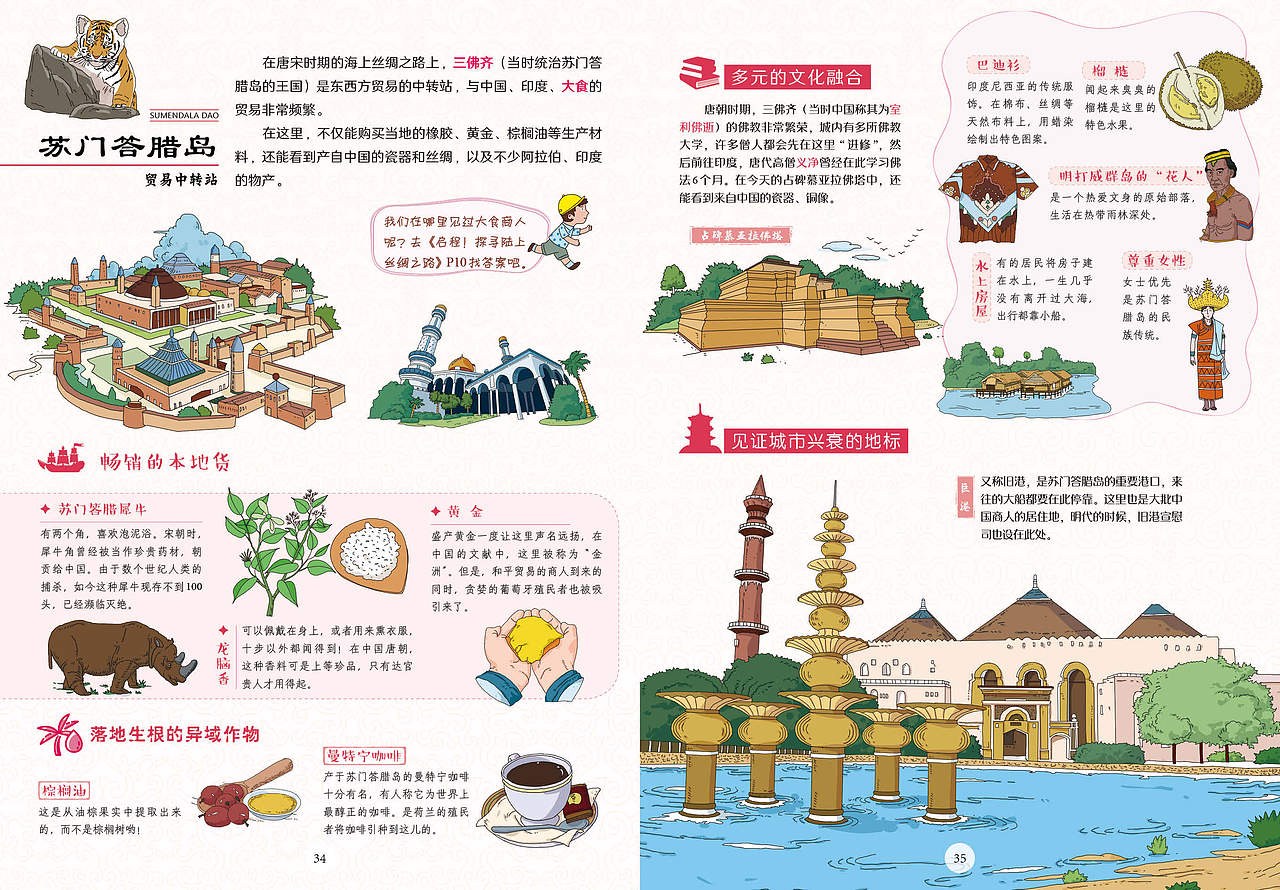 丝绸之路人文历史绘本——《扬帆，探秘海上丝绸之路》（图ZMzQ3Mzc0Mzk2） - 绘本 - 站酷设计师我的王国原创素材 - 站酷ZCOOL