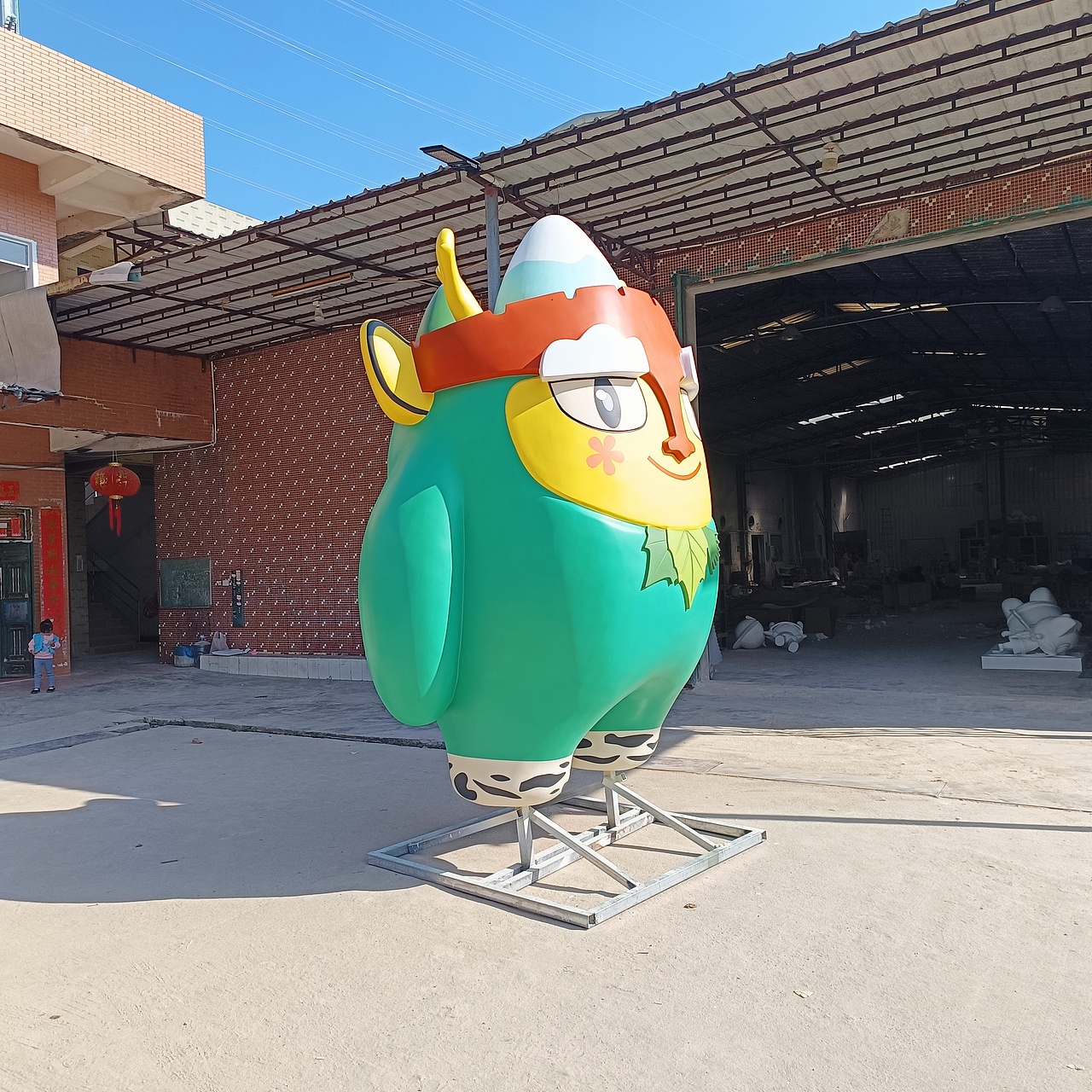 云翠山旅游度假区吉祥物公仔玻璃钢雕塑定制