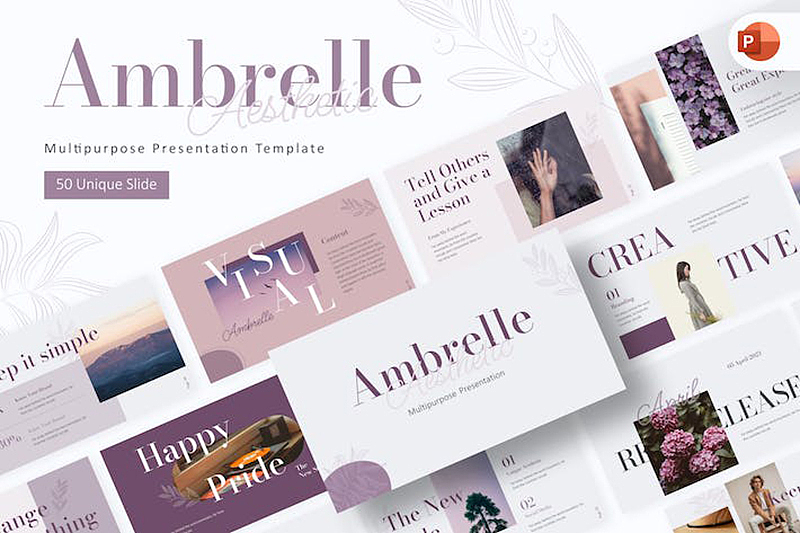 50页大气精美摄影图片展示活动营销策划多用途PPT模板