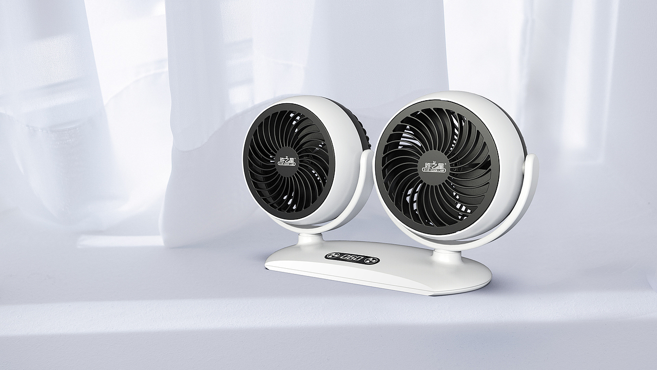 双头风扇丨车载用品设计（图ZMzA4ODM1MDcy） - 电子产品 - 站酷设计师加南设计原创素材 - 站酷ZCOOL