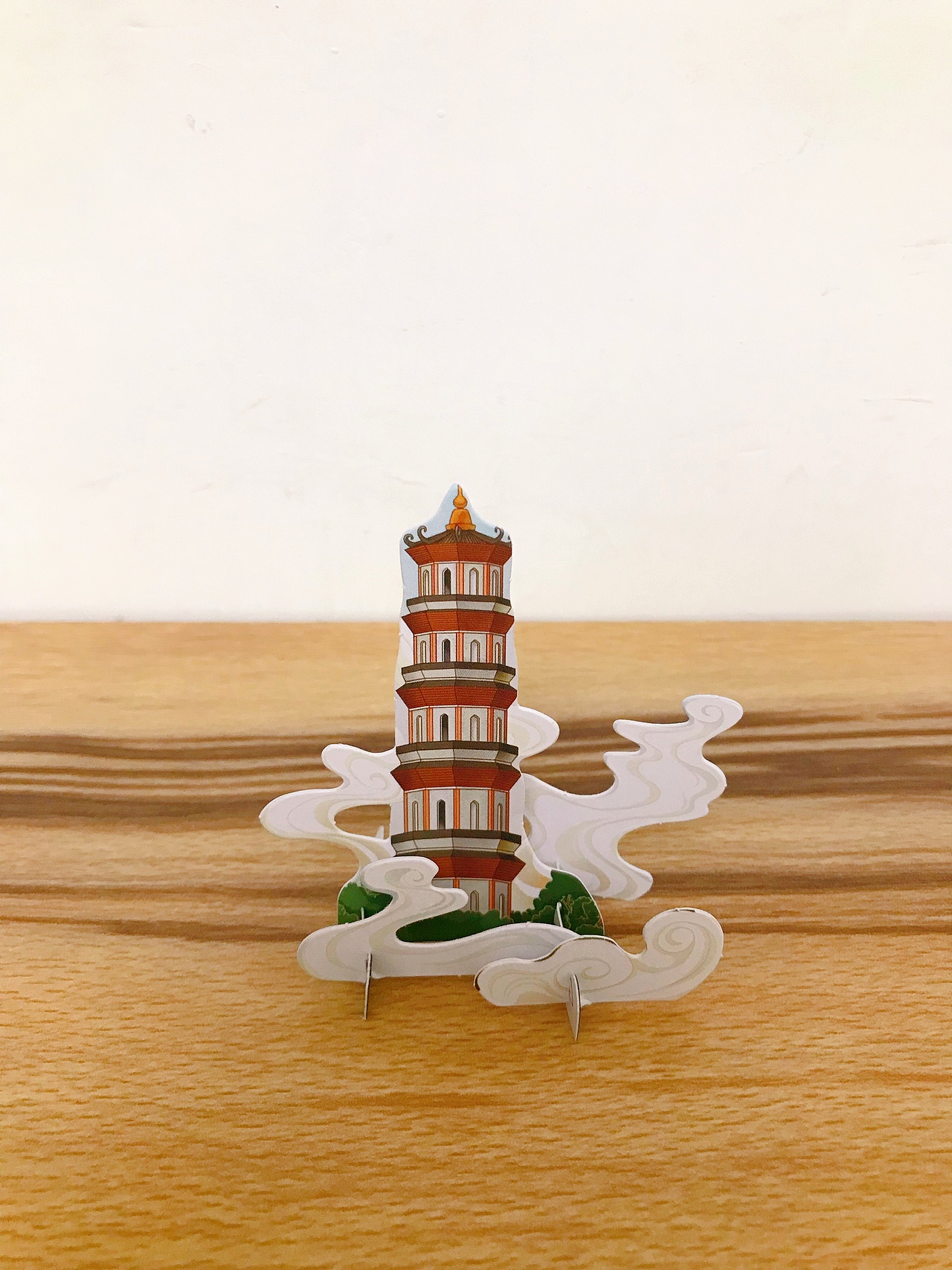 惠州西湖立体手绘明信片(图形拼插+文具置物座)