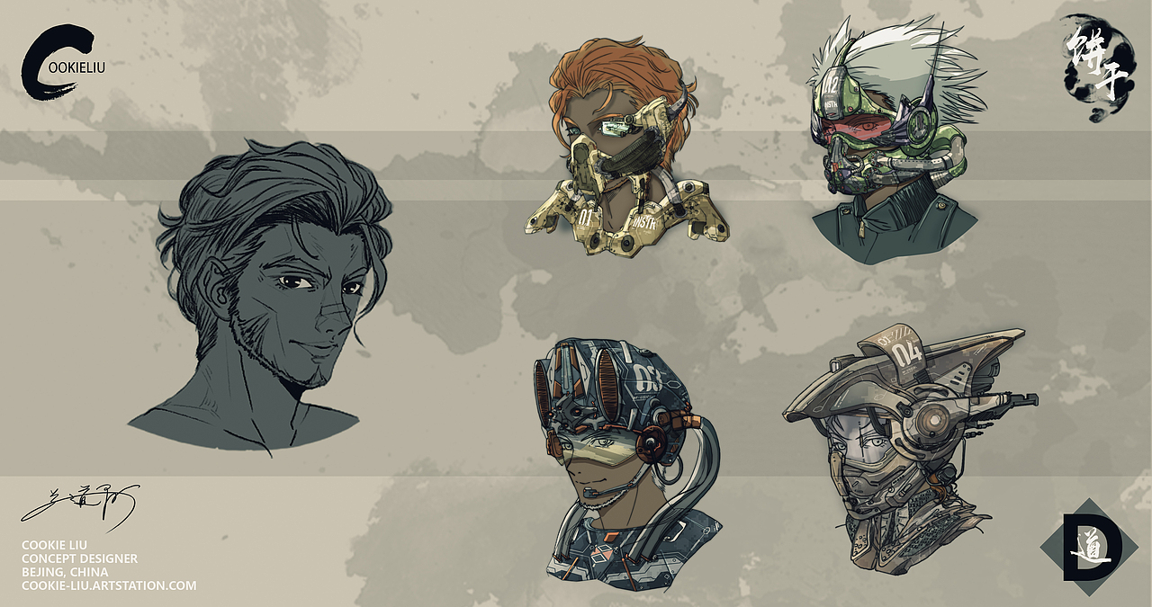 2022个人角色头部概念设计-阶段性作品（图ZMzI1MTY3ODI0） - 游戏原画 - 站酷设计师臭饼干原创素材 - 站酷ZCOOL