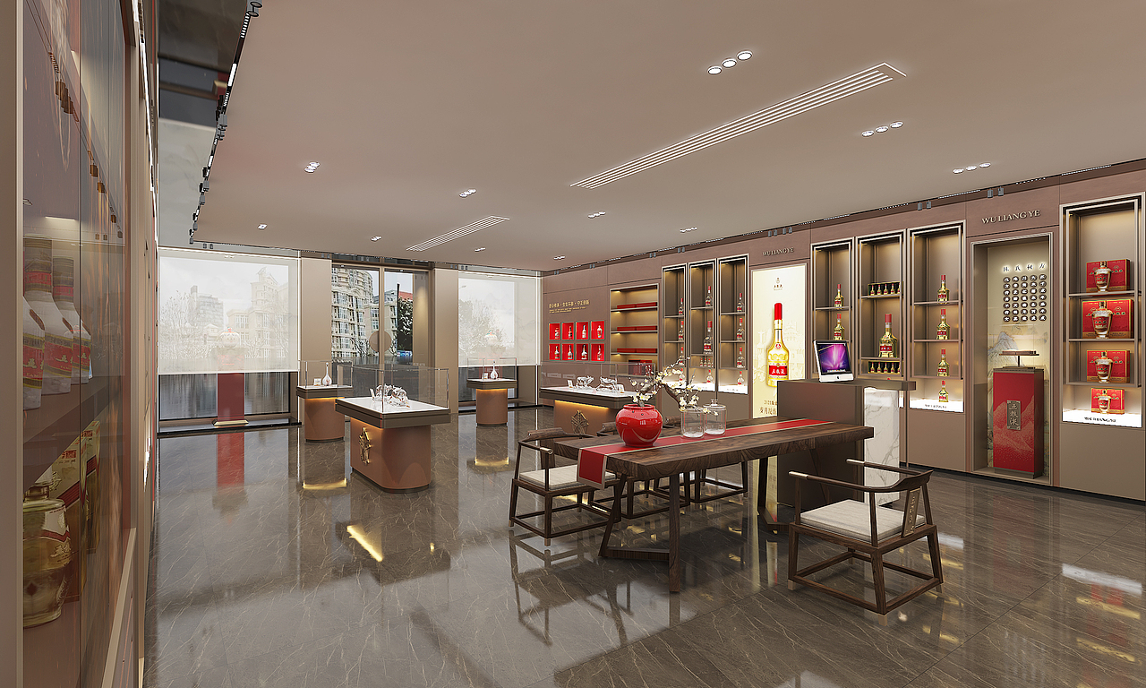五糧液專賣店（圖ZMzU5ODI3MTIw） - 商業(yè)空間設(shè)計 - 站酷設(shè)計師優(yōu)斐創(chuàng)意原創(chuàng)素材 - 站酷ZCOOL