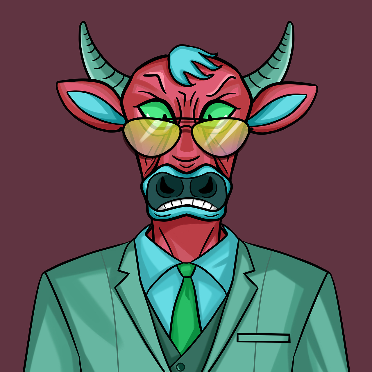 滑稽牛拟人NFT头像