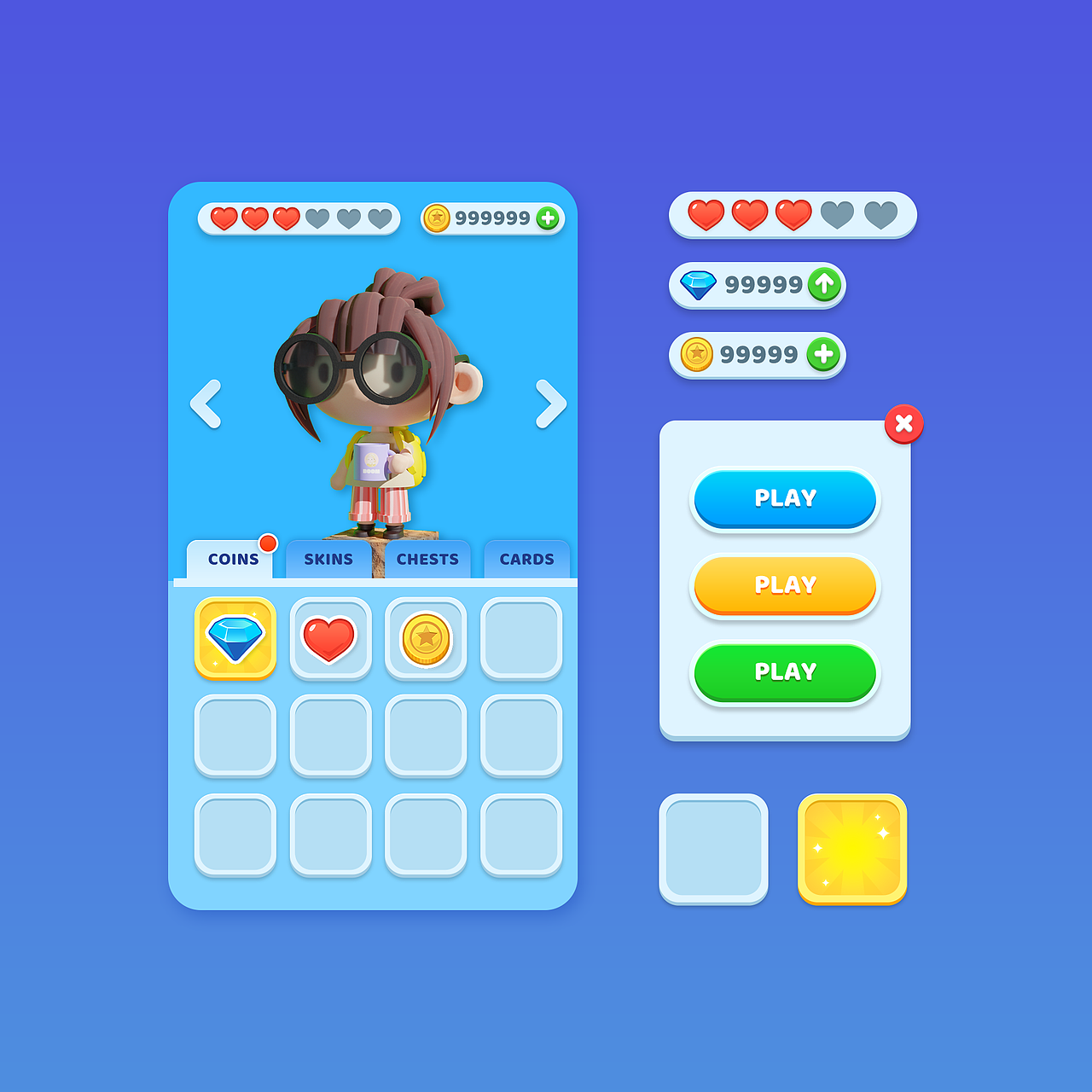 2023超休闲游戏背包界面练习