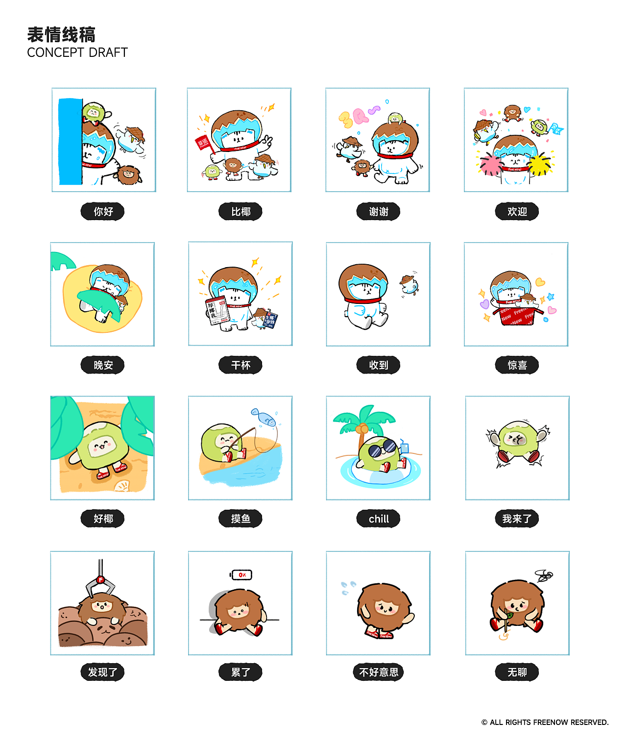 【IP表情包】菲诺动态表情设计