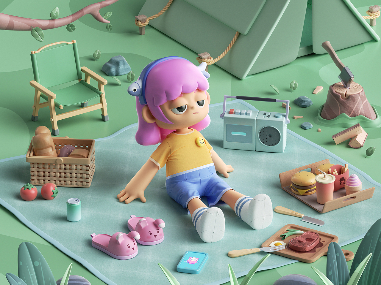 ip形象设计｜咸鱼MM（图ZMzA2MTMyNjMy） - IP形象 - 站酷设计师锤锤_123原创素材 - 站酷ZCOOL