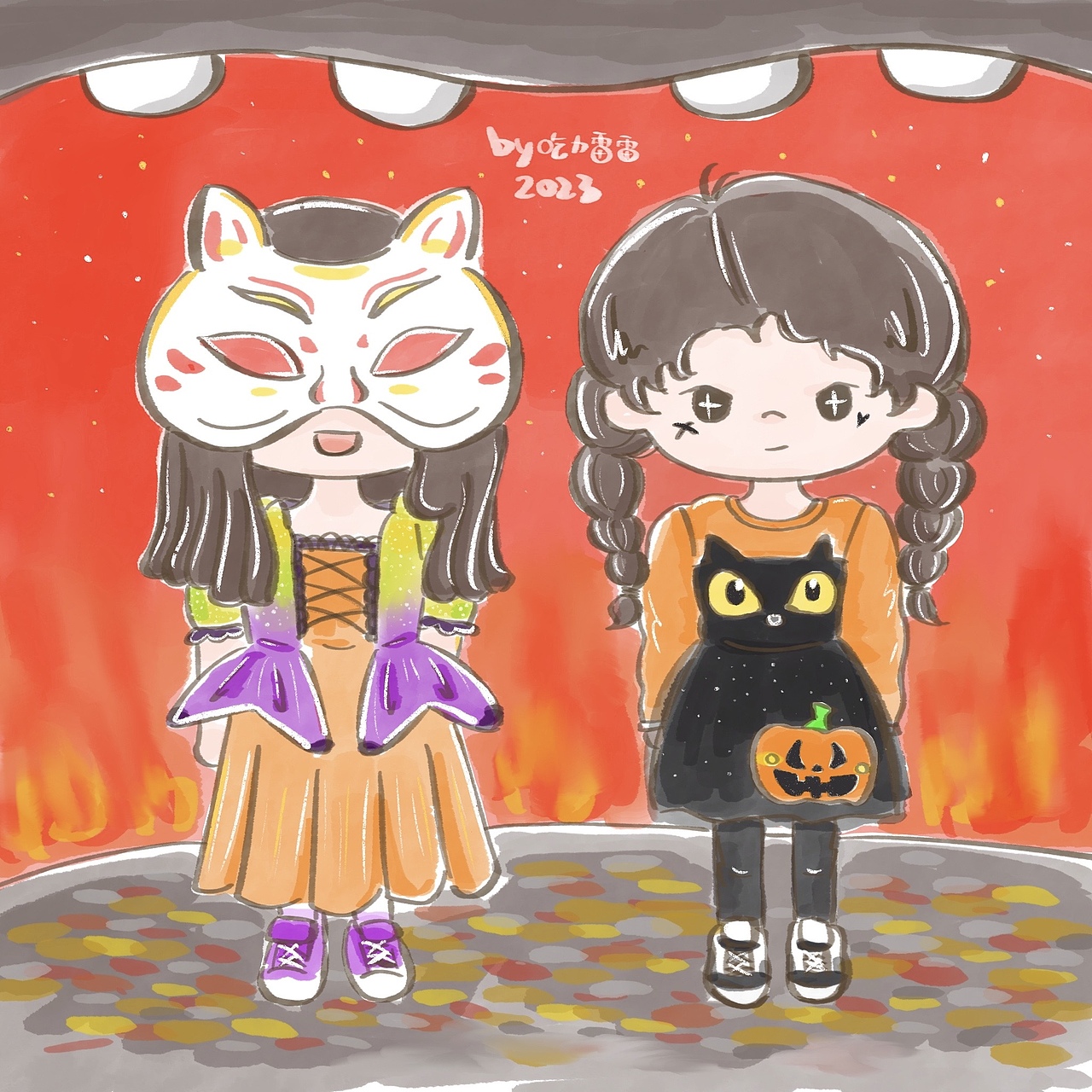 万圣节女孩（图ZMzU0NDQzMDc2） - 商业插画 - 站酷设计师吃力雷雷原创素材 - 站酷ZCOOL