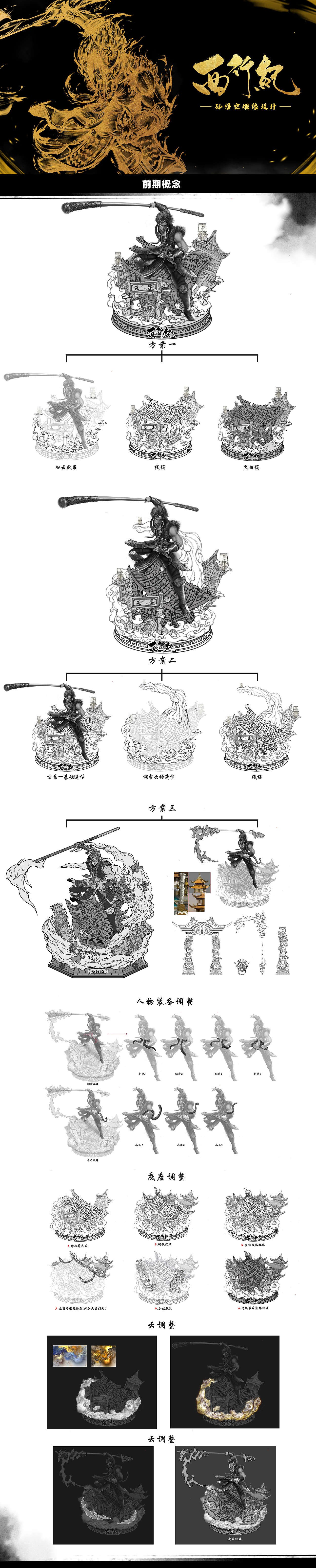 西行纪雕像设计—孙悟空